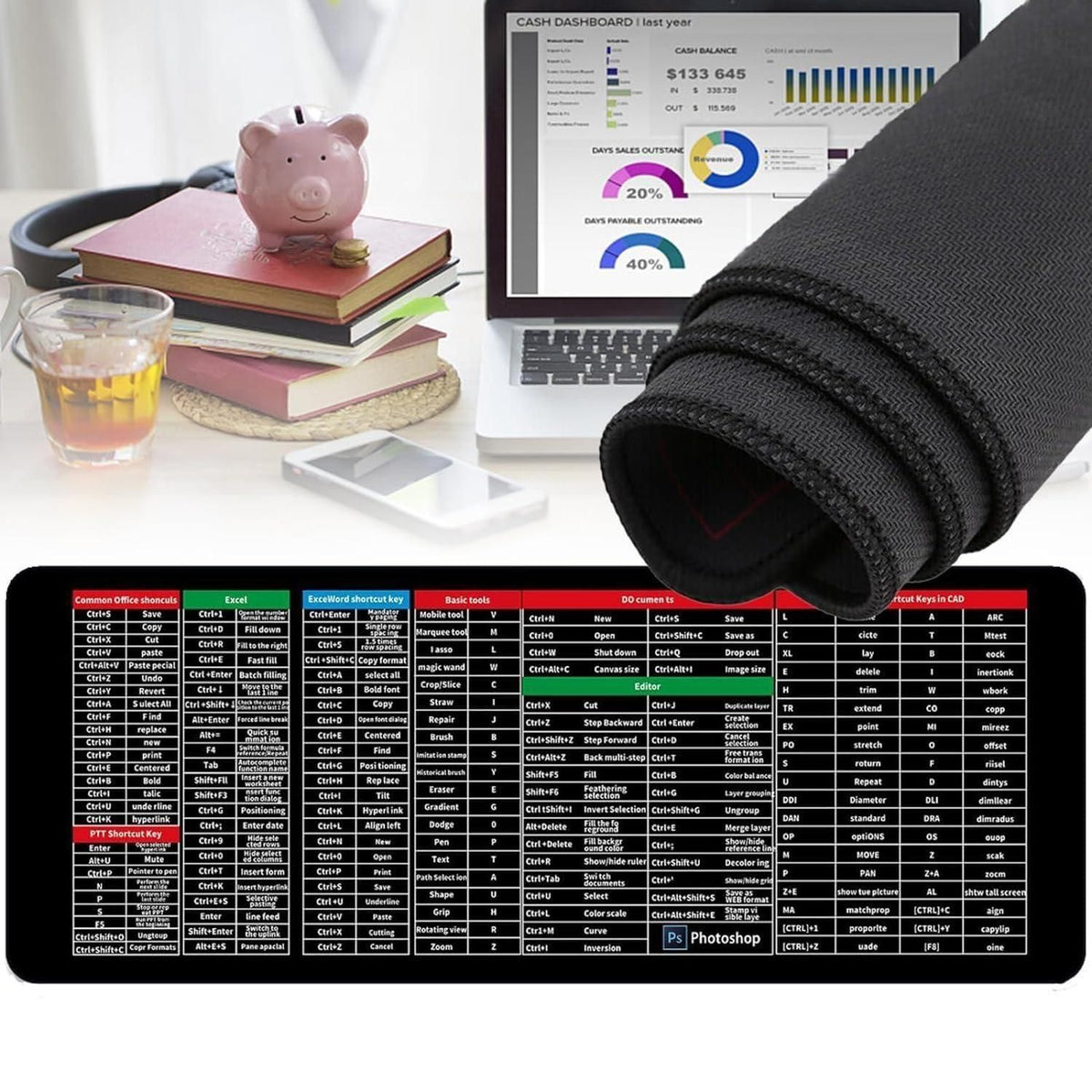 ANTI-SLIP KEYBOARD PAD WITH SHORTCUT KEY PATTERNS | ⏰LIMITED PERIOD OFFER⏰